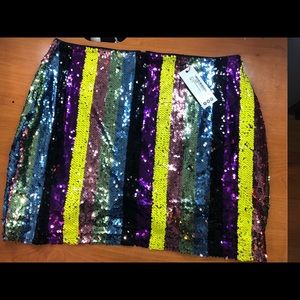 Boohoo sequence skirt
